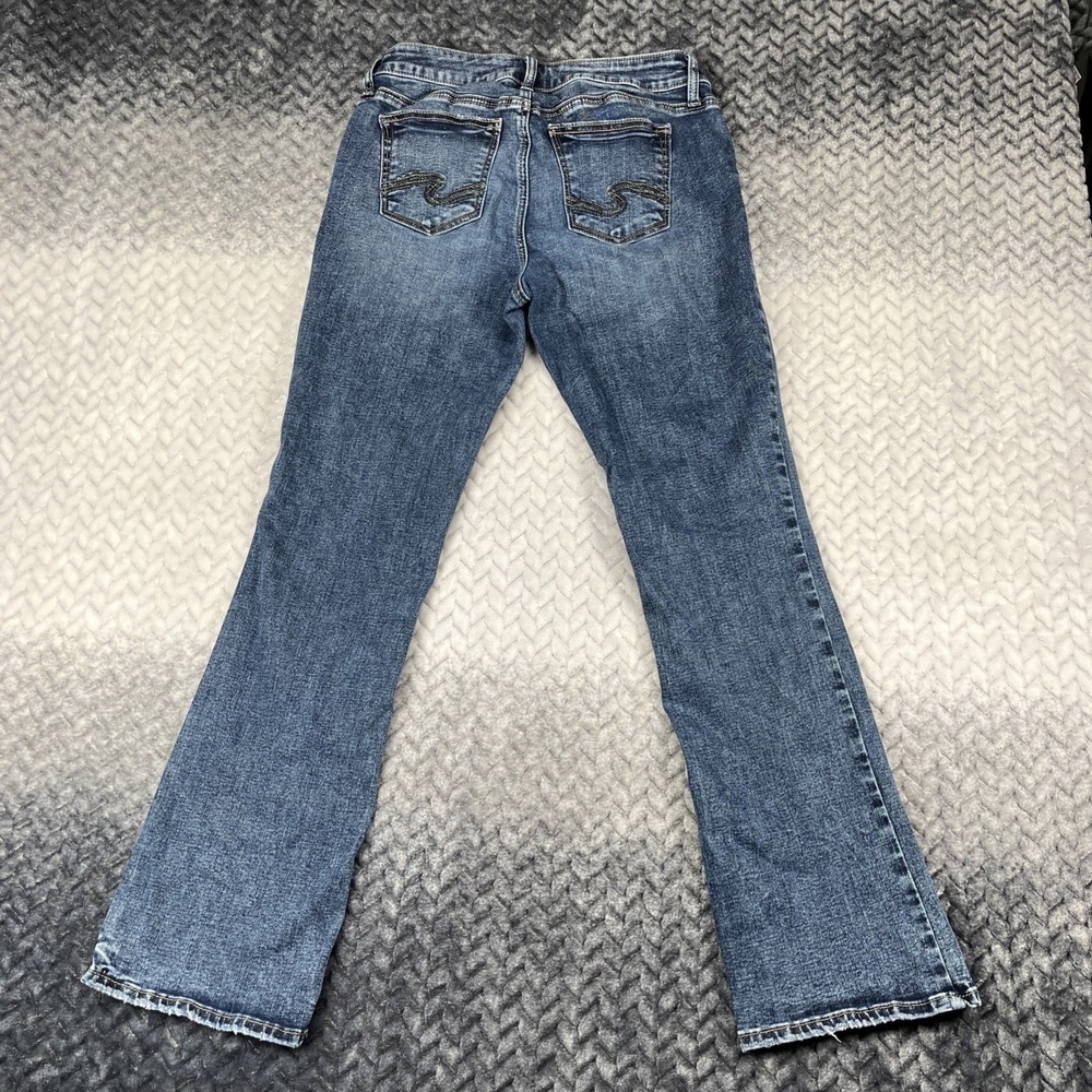 Silver Jeans Elyse Slim Boot Womens 29x31 Mid Rise Curvy Fit Blue Stretch Denim